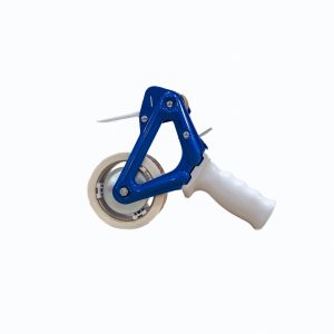 Packaging tape dispenser K 20B for tape 50mm, gray/blue, metal art.700011